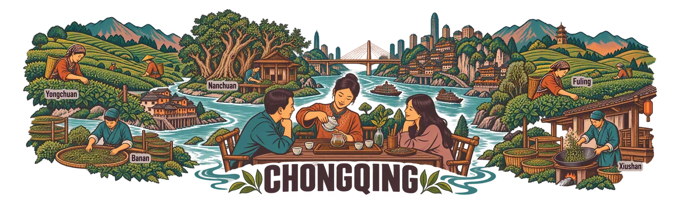 Chongqing — Five tea currents