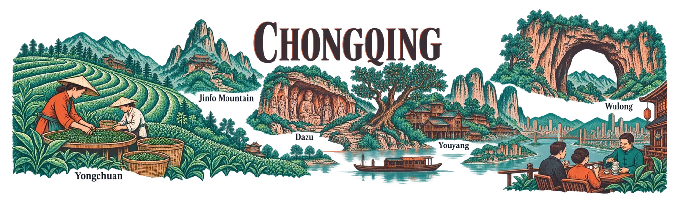 Chongqing — Garden of stone and leaf
