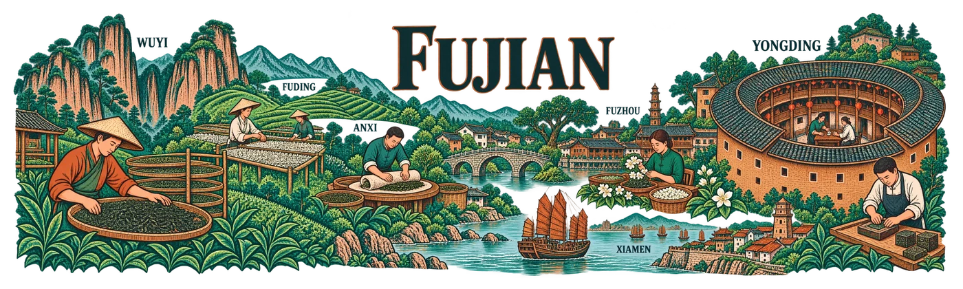 Fujian — Courtyard, cliff and tea workshop