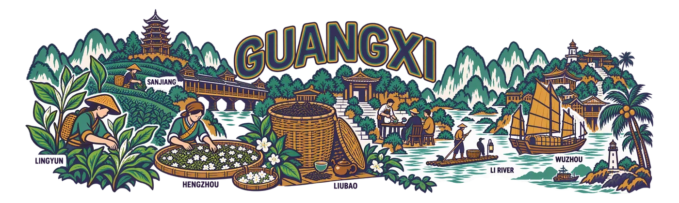 Guangxi — Karst, basket and sail