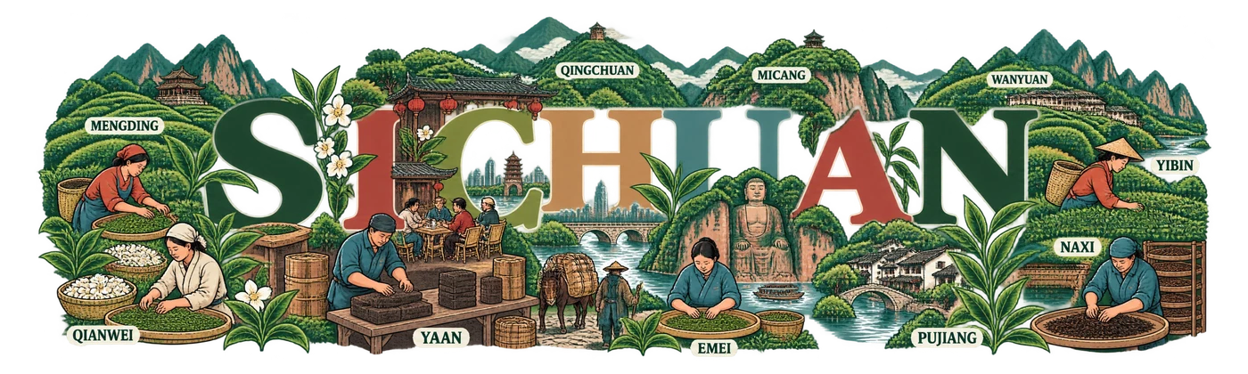 Sichuan — Tea hands hold the word